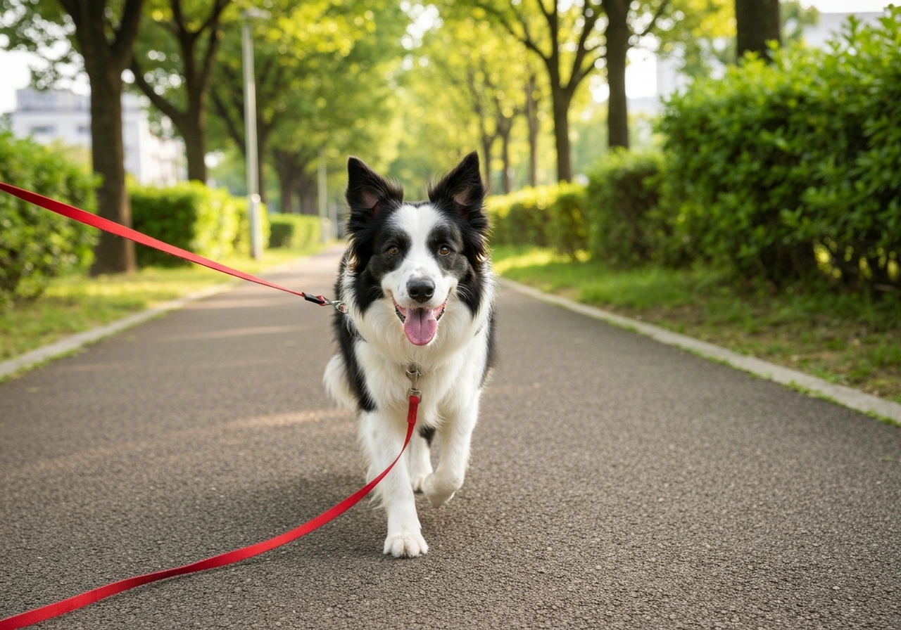 Border Collie enjoying the outdoors
